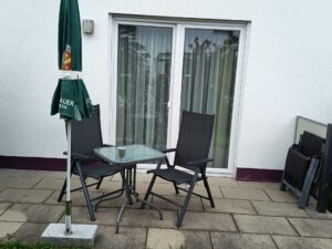 Terrasse der Ferienwohnung in Frankenried im Allgäu